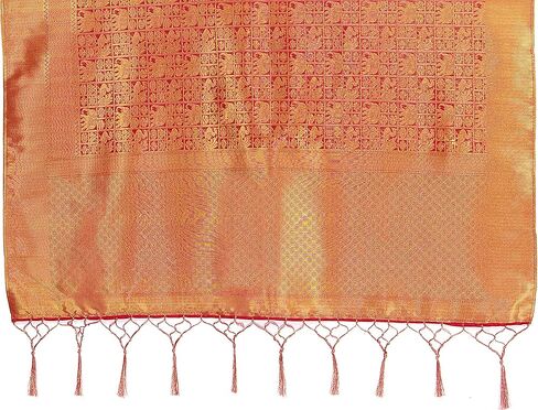 Sarees For Women's Banarasi Raw Silk | Ethnic Indian Diwali Woven Saree Gift Sari With Non Stitched Blouse in Saudi Arabia