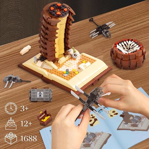 Sandworm Monster Building Blocks for Adults, Equipped with Suspended Ornithopter Building Set for Boy 8-12, Classic Movie Construction Building Blocks Toy for Movie Fans, 1688Pcs in Saudi Arabia
