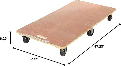 Vestil HDOS-2448-6SW سطح صلب من الخشب الصلب دوللي 47-1/4 بوصة × 23-1/2 بوصة × 6-1/4 بوصة 1200 رطل. سعة in Kuwait