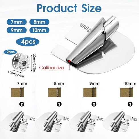 4Pcs Rolled Hem Presser Foot, Sewing Rolled Hemmer Foot, 4 Sizes Wide Rolled Hem Pressure Foot Sewing Machine Feet Hand Sewing Machine Accessories for a Wide Range of Sewing in Saudi Arabia