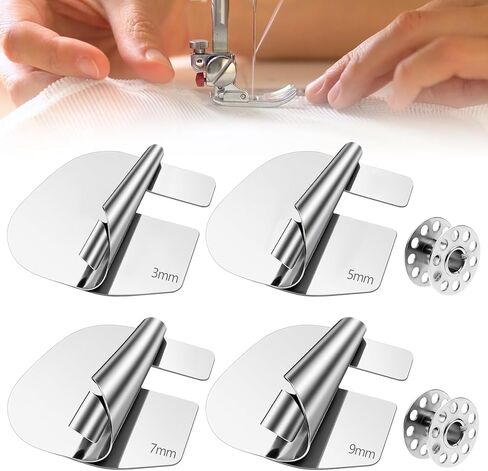4Pcs Rolled Hem Presser Foot, Sewing Rolled Hemmer Foot, 4 Sizes Wide Rolled Hem Pressure Foot Sewing Machine Feet Hand Sewing Machine Accessories for a Wide Range of Sewing in Saudi Arabia