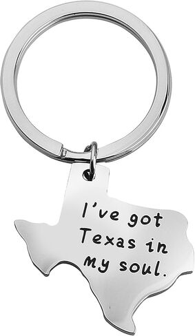 CHOROY Texas Sign Keychain Long Distance Relationship Gift Texas Jewelry Moving Away Gift For Her or Him (Texas Keychain) in Saudi Arabia