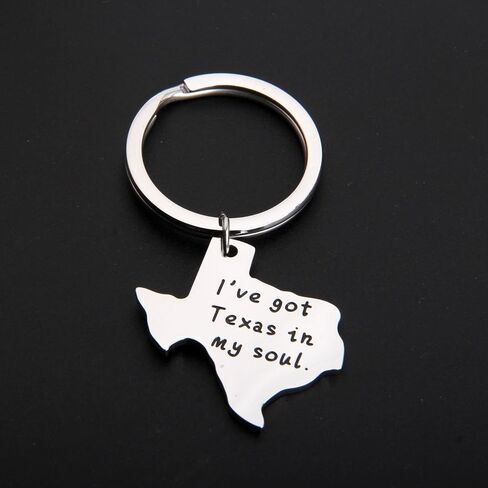 CHOROY Texas Sign Keychain Long Distance Relationship Gift Texas Jewelry Moving Away Gift For Her or Him (Texas Keychain) in Saudi Arabia