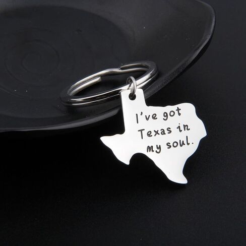 CHOROY Texas Sign Keychain Long Distance Relationship Gift Texas Jewelry Moving Away Gift For Her or Him (Texas Keychain) in Saudi Arabia