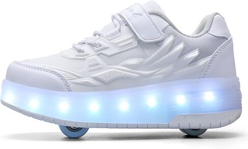 Kids Shoes with Wheels - 4 in 1 Light-Up Roller Shoes with USB Rechargeable LED Sneakers for School Christmas Party Gifts in Saudi Arabia
