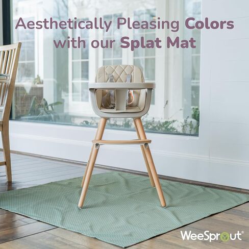 WeeSprout Baby Splat Mat for Kids, Large 51" x 51" Floor Playmat with Durable, Waterproof Surface and Non-Slip Bottom for Infants to Toddlers Under highchair, Arts and Crafts, picnics and Play in Saudi Arabia