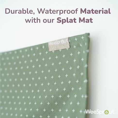 WeeSprout Baby Splat Mat for Kids, Large 51" x 51" Floor Playmat with Durable, Waterproof Surface and Non-Slip Bottom for Infants to Toddlers Under highchair, Arts and Crafts, picnics and Play in Saudi Arabia