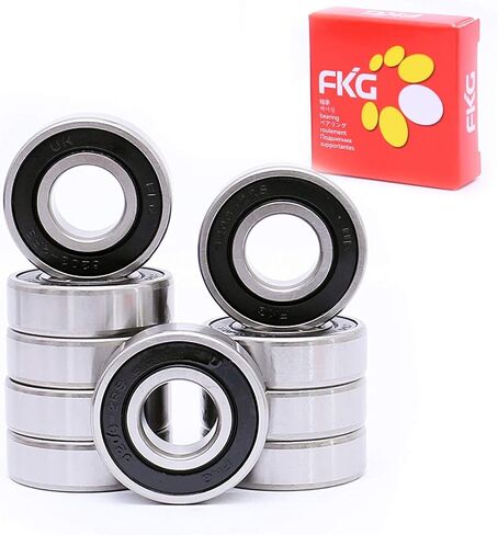 FKG 6203-2RS 17x40x12mm Deep Groove Ball Bearing Double Rubber Seal Bearings Pre-Lubricated 4 Pcs in Saudi Arabia