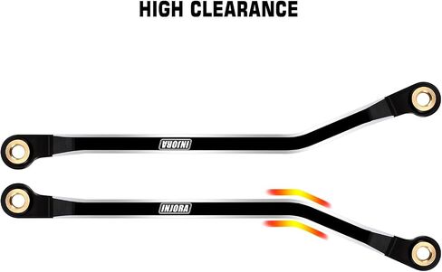 INJORA High Clearance Links Set - CNC Aluminium Chassis Link for TRX4M High Trail K10 F150 Upgrade 1/18 RC Crawler（Black） in Saudi Arabia