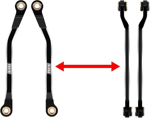 INJORA High Clearance Links Set - CNC Aluminium Chassis Link for TRX4M High Trail K10 F150 Upgrade 1/18 RC Crawler（Black） in Saudi Arabia