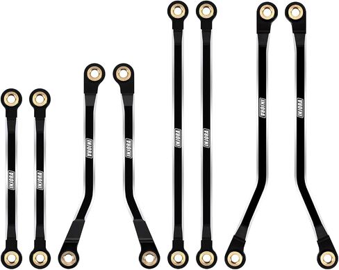 INJORA High Clearance Links Set - CNC Aluminium Chassis Link for TRX4M High Trail K10 F150 Upgrade 1/18 RC Crawler（Black） in Saudi Arabia
