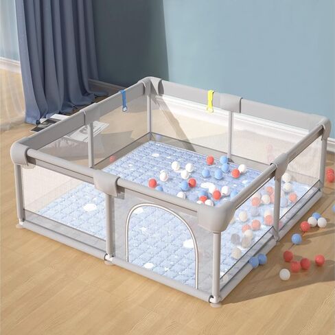 Baby Playpen Mat 71" X 59" Thick Play Mat for Playpen Non Slip Baby Playpen Mat Baby Play mat Floor Mat for Babies Soft Non Slip Non-Toxic Playmats for Infants, Kids Tent Mat Square… in Saudi Arabia