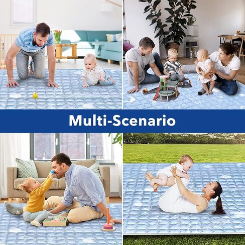 Baby Playpen Mat 71" X 59" Thick Play Mat for Playpen Non Slip Baby Playpen Mat Baby Play mat Floor Mat for Babies Soft Non Slip Non-Toxic Playmats for Infants, Kids Tent Mat Square… in Saudi Arabia