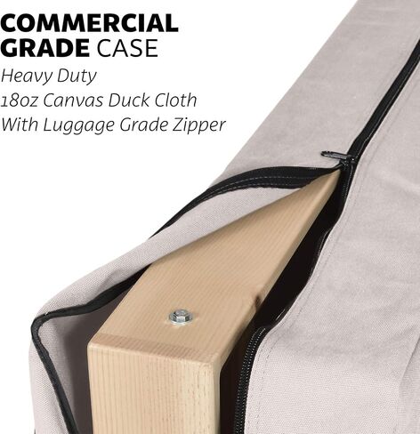 حقيبة حمل من القماش GoSports Cornhole - مقاس تنظيمي من الدرجة الاحترافية 4 × 2 بوصة - اختر بين ألوان القماش الأزرق الداكن والرمادي والطبيعي in Saudi Arabia