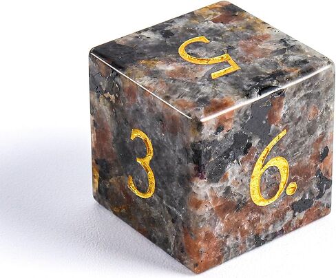 Gemstone Dice Set,7 Pcs Blue Howlite Turquoise DND Dice with Box Used for Dungeon and Dragon Dice Games D4 D6 D8 D10 D% D12 D20(Blue Turquoise) in Kuwait