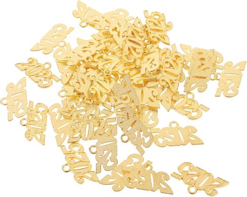 Operitacx 2025 سحر ل شرابة التخرج ، 50 قطعة سحر التخرج قلادة سحر الذهب قبعة التخرج شرابة سحر للمجوهرات in Kuwait