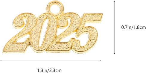 Operitacx 2025 سحر ل شرابة التخرج ، 50 قطعة سحر التخرج قلادة سحر الذهب قبعة التخرج شرابة سحر للمجوهرات in Kuwait