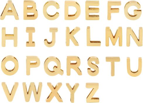 26pcs 18k Gold Filled Letter Charms,Initial Charms,Letter Pendants for DIY Bracelet Necklace Jewelry Making in Saudi Arabia