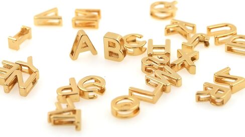 26pcs 18k Gold Filled Letter Charms,Initial Charms,Letter Pendants for DIY Bracelet Necklace Jewelry Making in Saudi Arabia