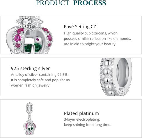 925 Sterling Silver Bead Charms for Jewelry Bracelets Necklaces Exquisite Statement Charm for Women and Teen Girls Holiday Christmas Gifts in Saudi Arabia