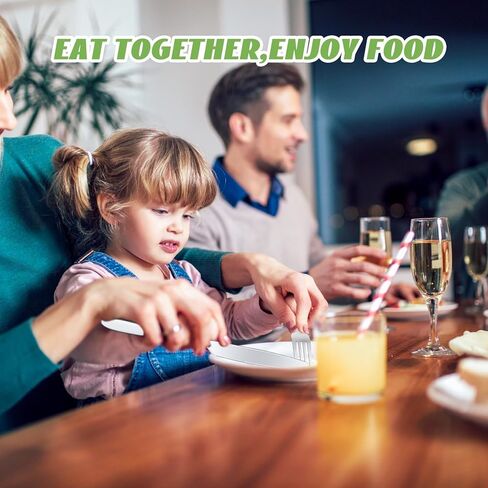 Nuenen 50 قطعة من الشوك المصنوعة من الفولاذ المقاوم للصدأ، مجموعة أدوات المائدة وشوك العشاء وسكاكين العشاء، مجموعة أدوات المائدة لمطعم مطبخ الزبدة (فضي، 7.1 × 1 بوصة، 8.4 × 0.7 بوصة) in Kuwait