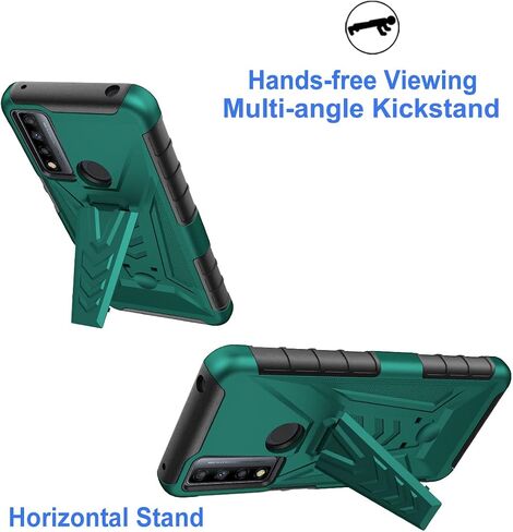 Ailiber Case for TCL 20XE, TCL 20 XE Phone Case Holster with Screen Protector(Boost Mobile), Swivel Belt Clip Holster with Kickstand Holder, Heavy Duty Full Body Shockproof Cover for TCL 20 XE-Camo in Saudi Arabia