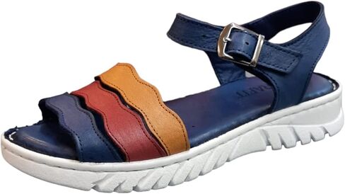 Women's Mila Comfortable, Leather Flat Sandal with Extra Cushioned Soft Footbed in Saudi Arabia