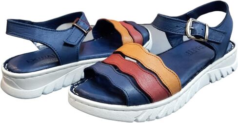 Women's Mila Comfortable, Leather Flat Sandal with Extra Cushioned Soft Footbed in Saudi Arabia