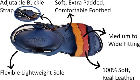 Women's Mila Comfortable, Leather Flat Sandal with Extra Cushioned Soft Footbed in Saudi Arabia