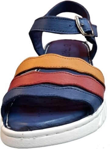 Women's Mila Comfortable, Leather Flat Sandal with Extra Cushioned Soft Footbed in Saudi Arabia