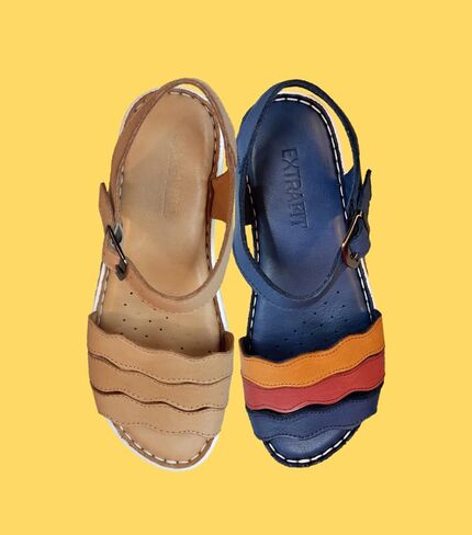 Women's Mila Comfortable, Leather Flat Sandal with Extra Cushioned Soft Footbed in Saudi Arabia