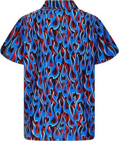 قميص هاواي صيفي للرجال غير تقليدي بأزرار سفلية بأكمام قصيرة للجنسين زهور لحفلات الشاطئ وزهور الفلامنغو جديد in Kuwait