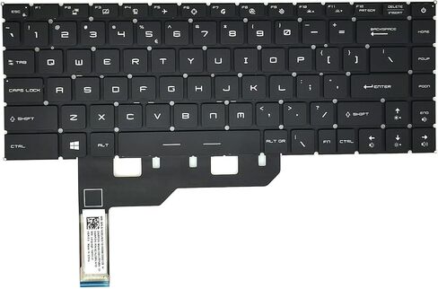 لوحة مفاتيح بديلة لـ MSI GE66 Raider GP66 & Stealth 15M مع لوحة مفاتيح بإضاءة خلفية RGB لكل مفتاح MS-1542 تخطيط أمريكي أسود in Saudi Arabia