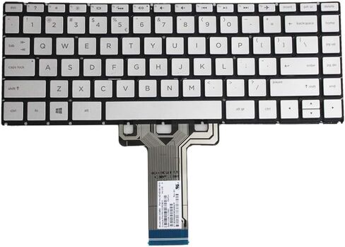 لوحة مفاتيح GinTai لأجهزة الكمبيوتر المحمولة الأمريكية مع بديل بإضاءة خلفية لجهاز HP Pavilion X360 14-BA 14T-BA 14M-BA 14-BS Series/14-BW 14-BF 14m-CD 14m-DH 14m-CF 14-DK (G) فضي in Saudi Arabia