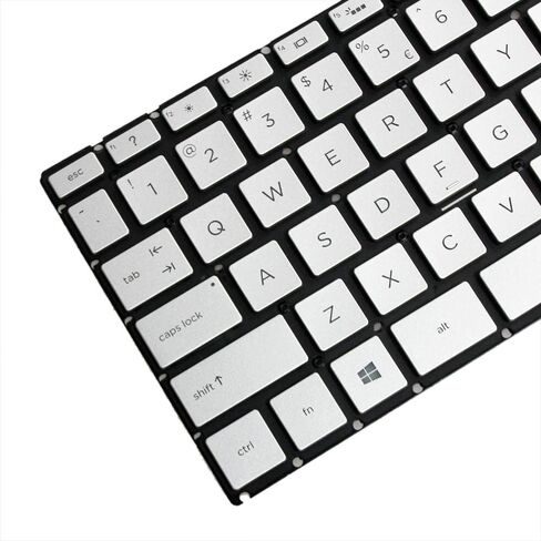 لوحة مفاتيح GinTai لأجهزة الكمبيوتر المحمولة الأمريكية مع بديل بإضاءة خلفية لجهاز HP Pavilion X360 14-BA 14T-BA 14M-BA 14-BS Series/14-BW 14-BF 14m-CD 14m-DH 14m-CF 14-DK (G) فضي in Saudi Arabia