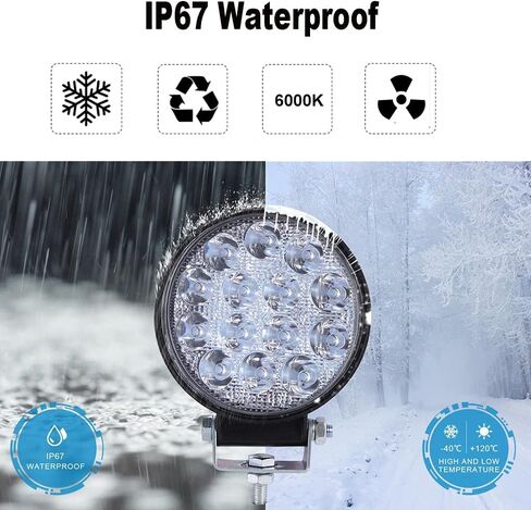 42W Led Round Light, 4.5Inch Led Light Pods, Flood Round Lights Off-Road Lights Led Lights Led Fog Light Truck Light Driving Light Boat Lighting for Truck Pickup SUV 4WD ATV UTV(2Pcs) in Kuwait