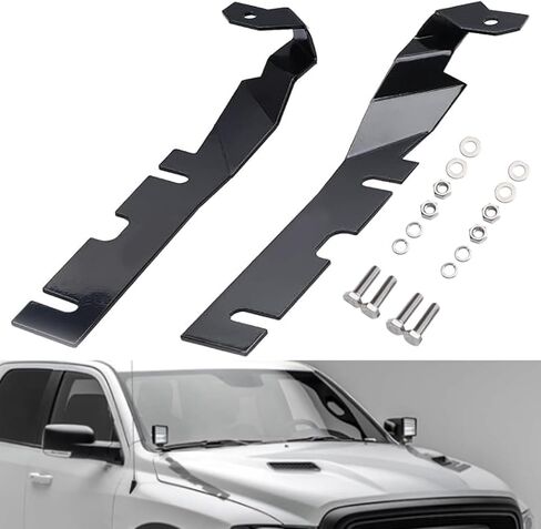 JERBOR سبائك الألومنيوم خندق ضوء تصاعد بين قوسين عدة، غطاء محرك السيارة العلوي المفصلي خندق الجانب عمود أدى ضوء قرنة جبل قوس لدودج رام 1500 2500 3500 2009-2018، 2 سنة الضمان in Kuwait