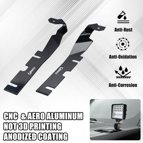 JERBOR سبائك الألومنيوم خندق ضوء تصاعد بين قوسين عدة، غطاء محرك السيارة العلوي المفصلي خندق الجانب عمود أدى ضوء قرنة جبل قوس لدودج رام 1500 2500 3500 2009-2018، 2 سنة الضمان in Kuwait