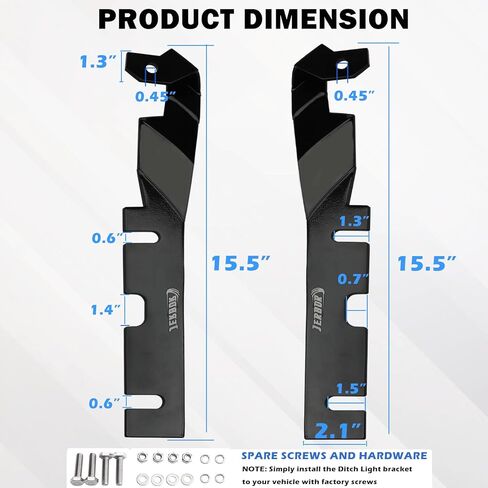 JERBOR سبائك الألومنيوم خندق ضوء تصاعد بين قوسين عدة، غطاء محرك السيارة العلوي المفصلي خندق الجانب عمود أدى ضوء قرنة جبل قوس لدودج رام 1500 2500 3500 2009-2018، 2 سنة الضمان in Kuwait