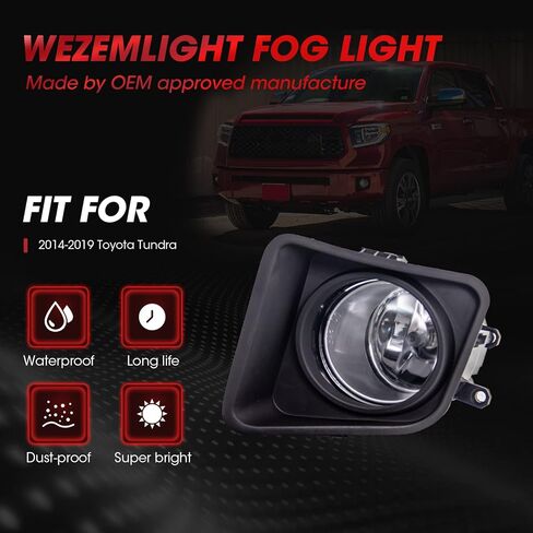 Fog Light Assembly For 2014-2019 Toyota Tundra With H11 12V 55W Halogen Bulbs, Switch and Wiring Kit in Saudi Arabia