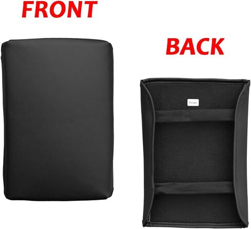 DEYTOP Center Console Cover for Tesla Model X/S 2021-2023 Accessories Center Console Pad for Model X 2023 Car Armrest Cover Anti-Scratch Leather Armrest Protector (Black with Black Stitches) in Saudi Arabia