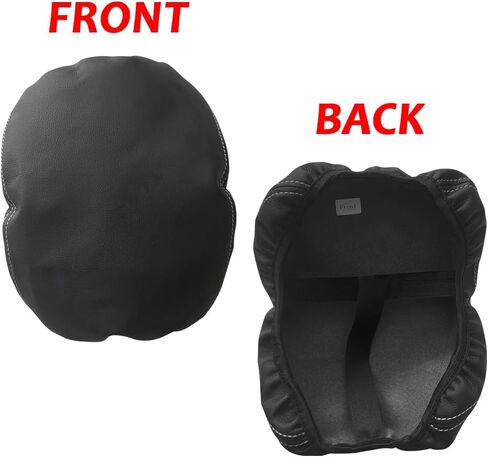 غطاء وحدة التحكم المركزية لملحقات Tesla Model X/S 2021-2023 وسادة وحدة التحكم المركزية لموديل X 2023 غطاء مسند ذراع السيارة مضاد للخدش واقي مسند ذراع جلدي (أسود مع وسادة) in Kuwait