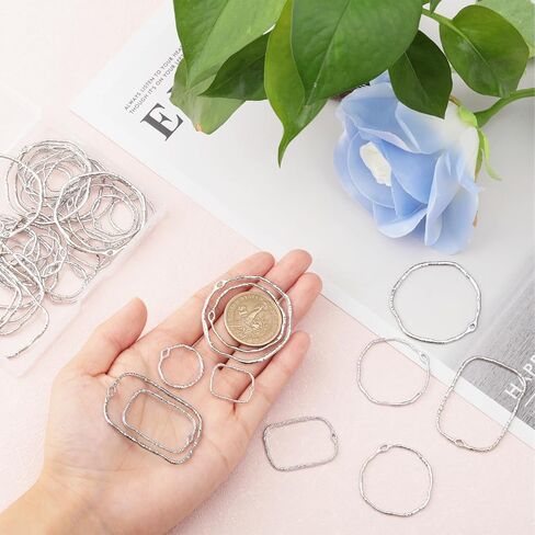 CHGCRAFT 48Pcs 6Styles Alloy Open Back Bezel Pendants Hollow Frame Pendants Resin Craft Bezels Jewelry Molds for DIY UV Resin Earrings Bracelet DIY Crafts in Saudi Arabia