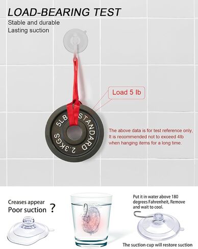 15 Pack Suction Cup Hooks,Thicken Transparent Reusable Suction Cups for Glass/Kitchen/Bathroom/Shower Wall/Window/Door,Holds up to 4 lbs (Iron Hook-B) in Saudi Arabia