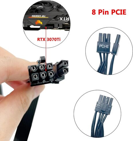 PCIE Cable for Seasonic, 65cm Male to Male PSU 8 Pin to 6+2 Pin GPU Power Cable for Seasonic Focus Prime Modular Power Supply (25'') (18AWG White) in Saudi Arabia