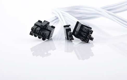 PCIE Cable for Seasonic, 65cm Male to Male PSU 8 Pin to 6+2 Pin GPU Power Cable for Seasonic Focus Prime Modular Power Supply (25'') (18AWG White) in Saudi Arabia