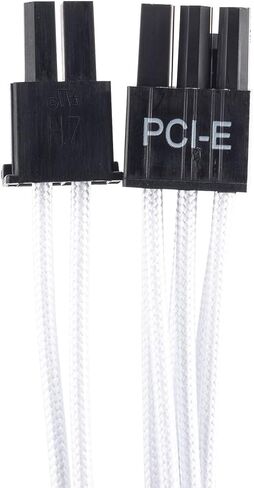 PCIE Cable for Seasonic, 65cm Male to Male PSU 8 Pin to 6+2 Pin GPU Power Cable for Seasonic Focus Prime Modular Power Supply (25'') (18AWG White) in Saudi Arabia