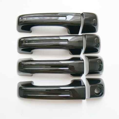 Door Handle Cover Trim for Dodge Ram 1500 2019 2020 2021 2022 2023 (No Keyless Holes, Carbon Fiber Print) in Saudi Arabia