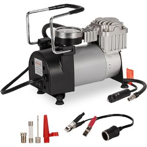 منفاخ هواء للإطارات مع حقيبة محمولة، مضخة إطارات أوتوماتيكية بقوة 150 رطل لكل بوصة مربعة 12 فولت تيار مستمر مع محول للسيارة للشاحنات وسيارات الدفع الرباعي والسيارات والمركبات الترفيهية in Kuwait