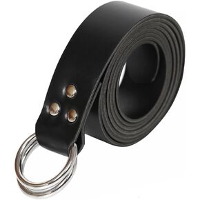 Medieval Halloween Leather Belt Viking Renaissance Double O Ring Belts Reenactment Accessory